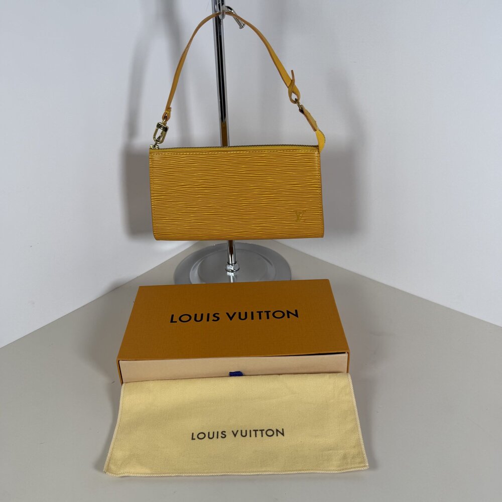 Louis Vuitton Tassili Yellow Epi Leather Pochette Accessoires Shoulder Bag